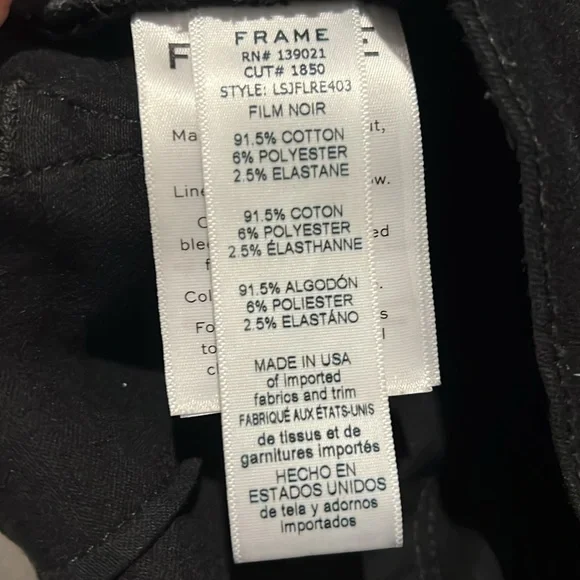 FRAME Le Skinny Jeanne Flounce Skinny Jeans Size 24 - Picture 6 of 7